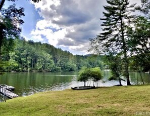 Shared dock and peaceful cove for swimming & fishing.