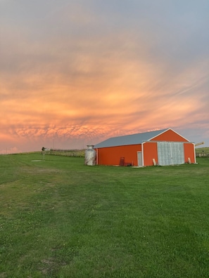 Post storm view of farmyard