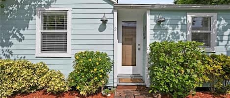 Front Door to the  Cozy  Cottage