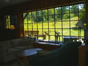 View of the meadow from the living room