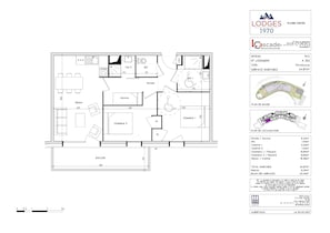 Plan de l'appartement (non accessible PMR, il s’agit du plan construction)