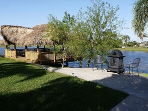 Lakeside Palapa & outdoor fireplace