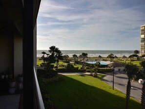 Pool/ocean view from balcony