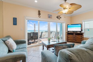 Flat screen TV viewing