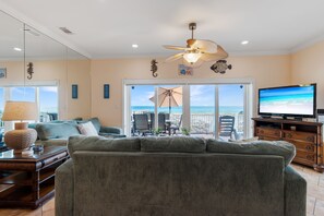 Open concept living - Gulf views from the entire main floor