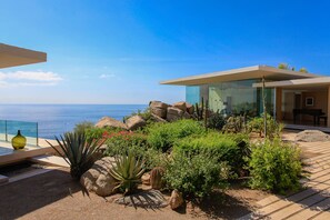 Appreciate the immaculate landscaping found on Casa Finisterra
