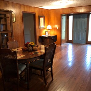 Dining room open to kitchen 