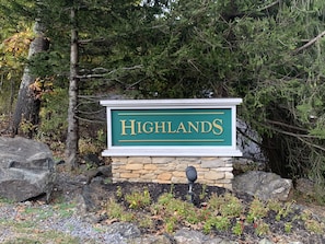 Entry into Highlands condominiums.