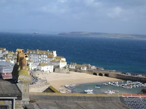 A view of the harbour from the top room in the house