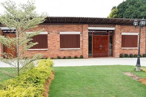 View of the entrance to rooms. 