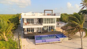 Drone View of House from Beach