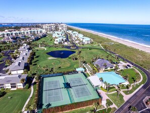 Handsome aerial view of the Golf course.