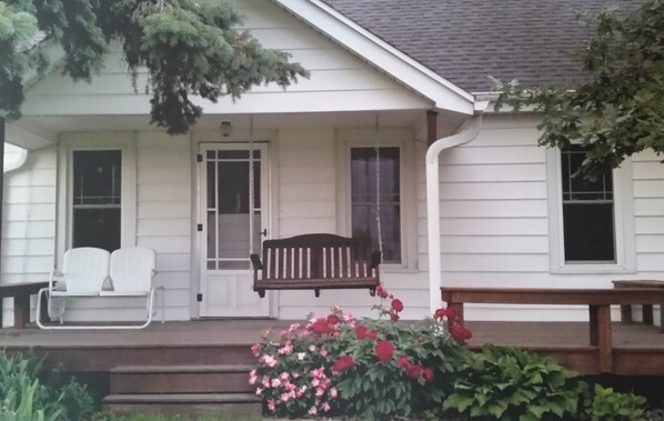 I'd like to invite you to come sit on our front porch swing.  Watch for buggies!