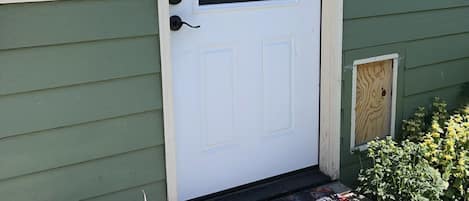 Entrance to the Mt. Marathon Suite. There is a keyless lock & private entrance. 