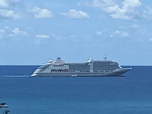 See the cruise ships sail by