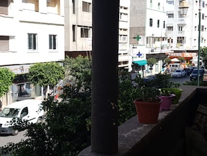 Street view from balcony