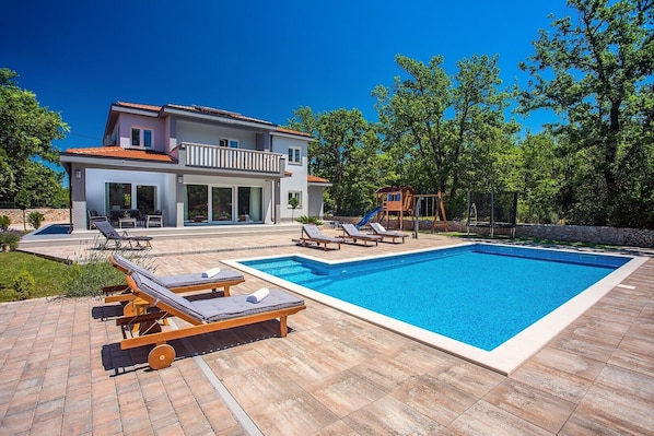 Villa Andrea with 5 bedrooms, 50 sqm pool, fun zone, outdoor playground
