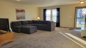 Comfy downstairs with plenty of room!