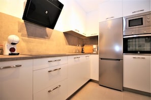 Modern kitchen is fully equipped with all the appliances