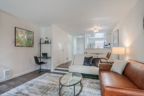 Living Room looking to dining room and kitchen