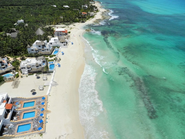 The Secret Beach Villas - Arial View - Family Friendly Beach Vacation Home