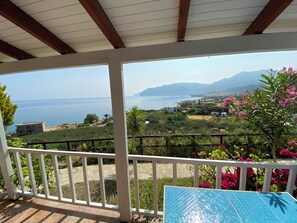 Villa Iris sea view from shady front porch