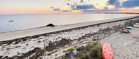 Gorgeous Sunset on your private beach  - just step away from the back deck. 