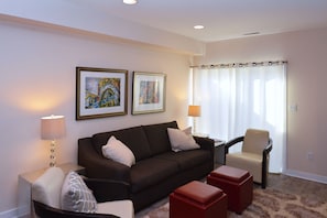 Living Room w/ Sleep Sofa and Access to Rear Patio