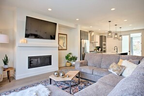 Fire place under the TV