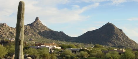 View of Troon North Golf Course and Pinnacle Peak Mountain - from the back yard