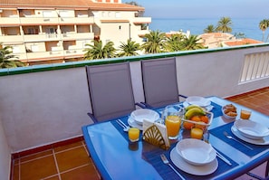 Perhaps a leisurely breakfast alfresco on the balcony with the sea as back drop.