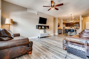 Light bright open floor plan with luxury vinyl flooring