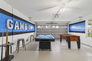 Game room |  Foosball table  | Pool table | Fun and friendly competition!