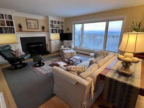 comfortable living room--added larger TV in 2024