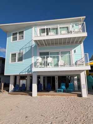 Two story home on the sand