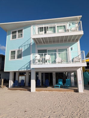 Two story home on the sand