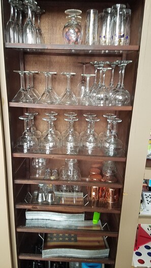 Lots of glassware for any type of drink you plan to enjoy.