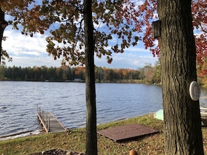 The start of beautiful fall colors around the lake