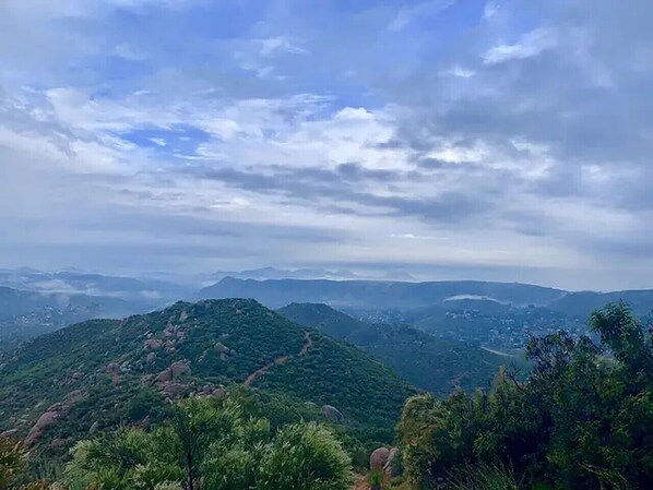 Behind our home is Mt Gower, pictured w/ its peak view, well worth the journey!