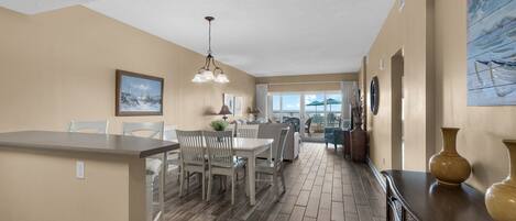 Dining/Living Area w/Waterfront View