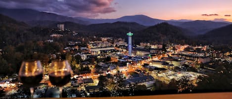 Unobstructed view of the city of Gatlinburg!