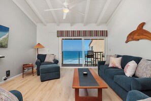 Living Area with Oceanfront View