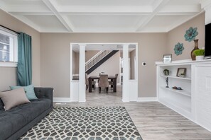 Front Living Room with Custom Built-In Details