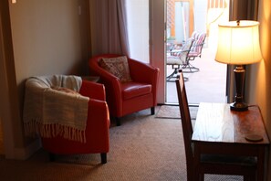 Master bedroom leading to back patio