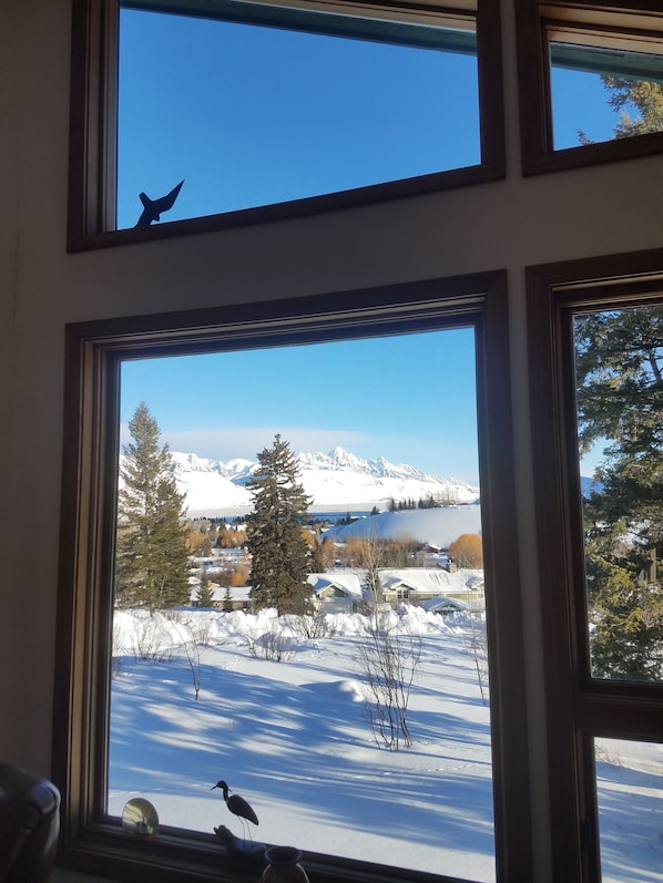 Winter view of Tetons