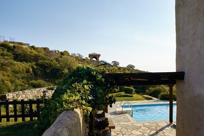 The pool and garden