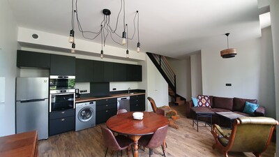 Salon cuisine équipée 