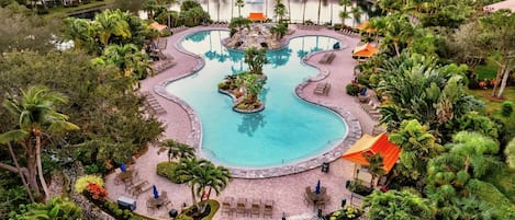Resort-style swimming pool