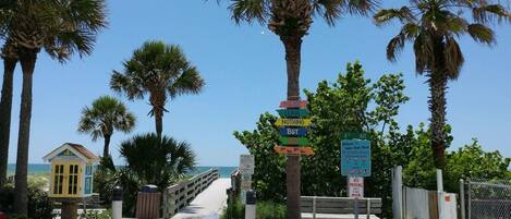 Beach Entrance - Just a 3/5 minute walk from the condo.  Come enjoy the white sands of Indian Rocks BEACH!