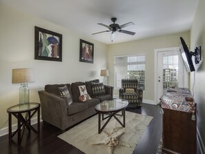 Living Area with a flat screen TV